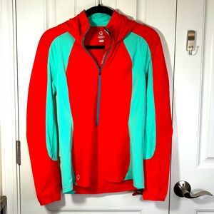 Merrell SelectWick Orange Aqua Hooded Jacket Size Small